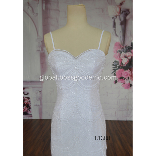 Ungrouped Cheap Price Pure Lace sleeveless mermaid Dress Wedding Dress Ball Gown Manufactory